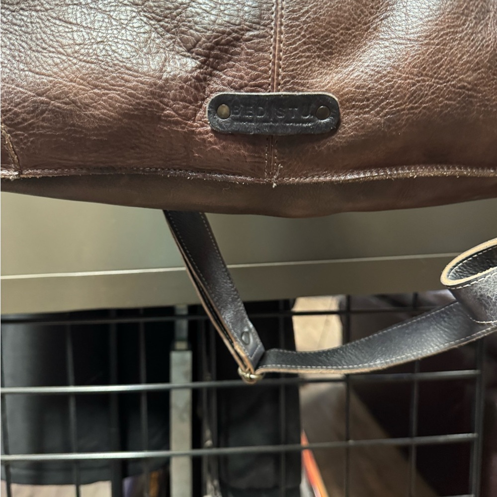 Bed Stu Brown Leather Shoulder Bag with Vintage Appeal
